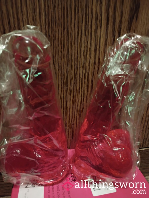 Silicone Red Suction Cup Di**os Each Bought Separately Still In Packaging Never Used