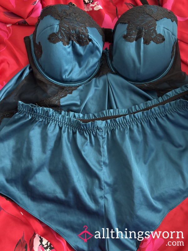 Silk Bra And Shorts Set