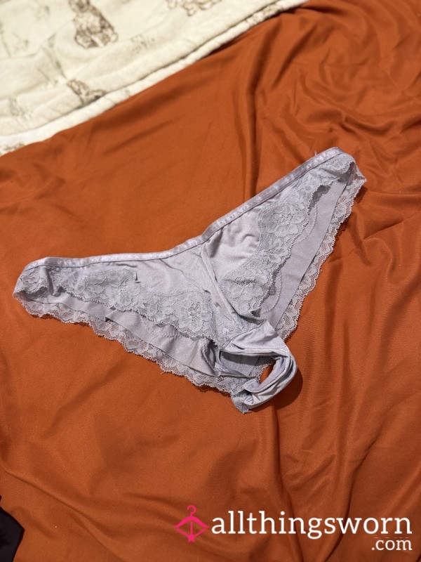 Silk Laced Full Back Old Panties Lilac 🌸