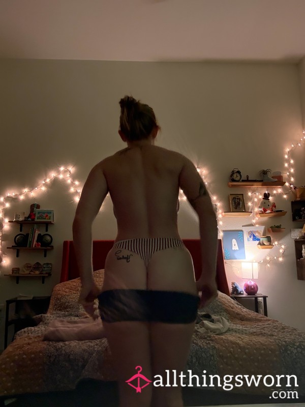 Silk Striped Worn Thong