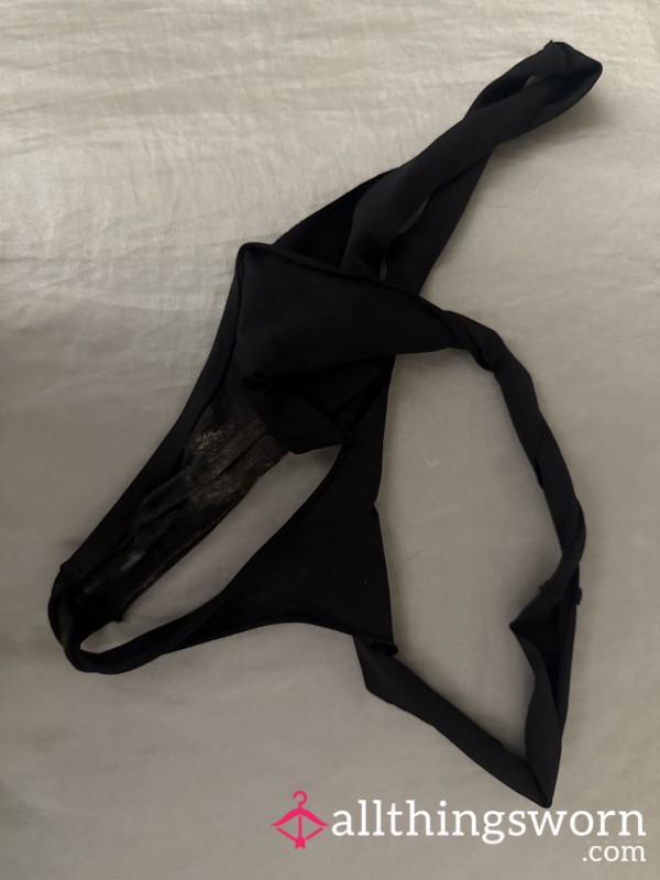 🖤 Silky, Black & Dirty Thong 🖤