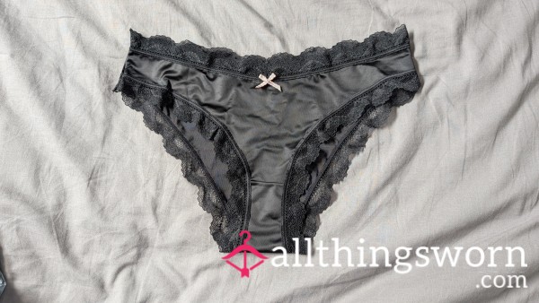 Silky Black Panties Size 14