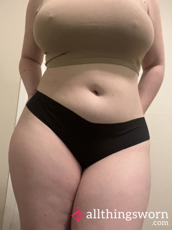 Silky Black Thong
