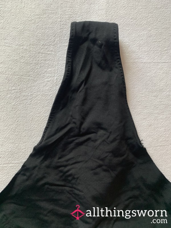 Silky Black Thong