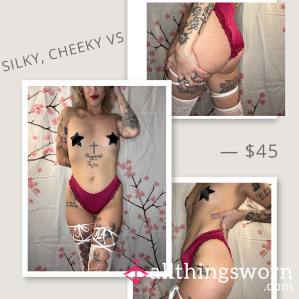 Silky, Cheeky VS - Lace Trim & Cotton Gusset 🐆