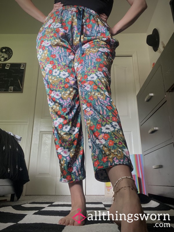 Silky Flor*l Lounge Pants