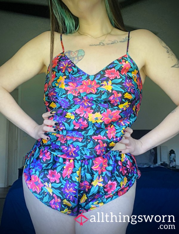 Silky Flor*l Lounge Set