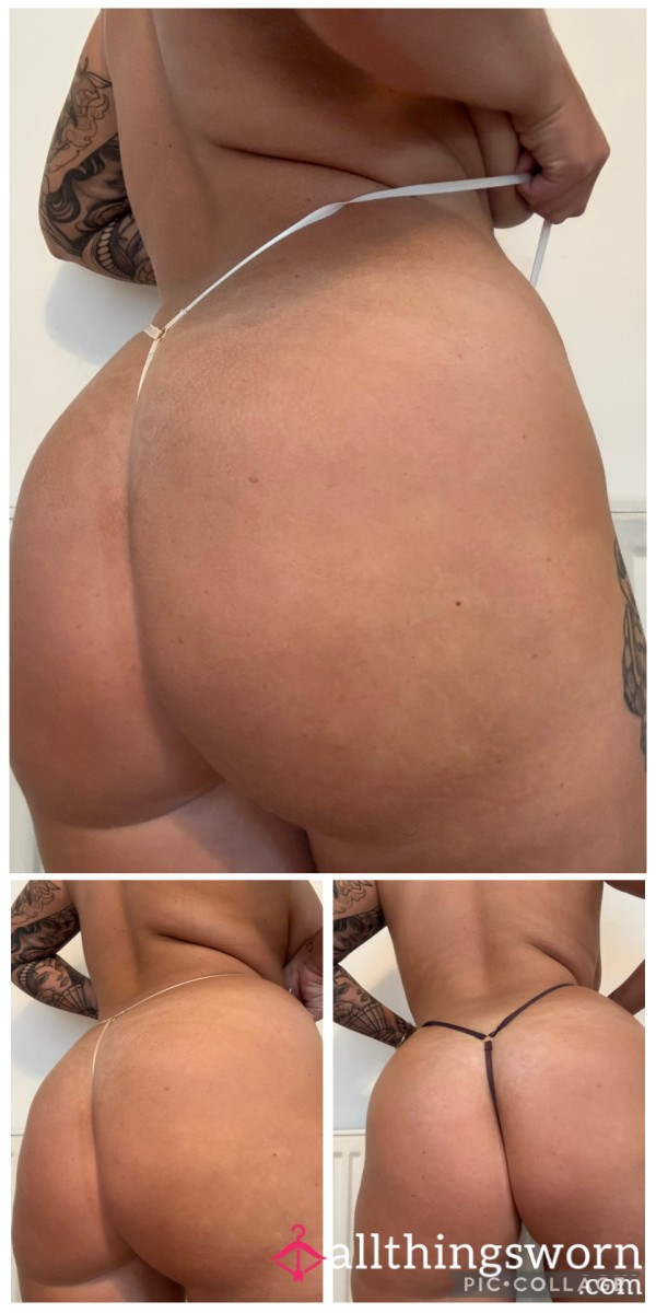 SILKY GSTRING - WHITE, NUDE, BROWN