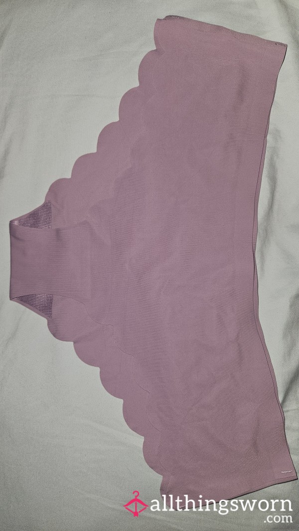 Silky Lavender Scallop Trim Cheeky