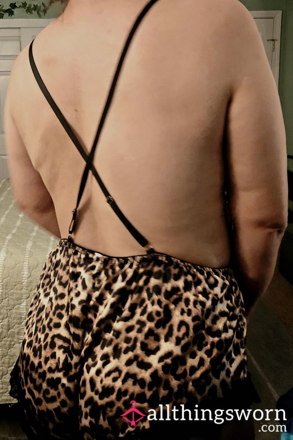 Silky One Piece Leopard Print Outfit