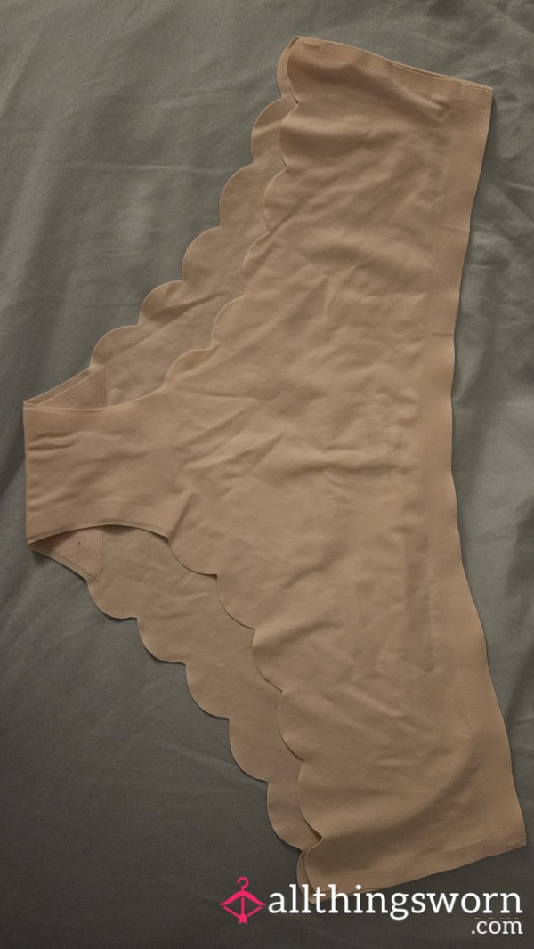Silky Pink Scallop Trim Cheeky