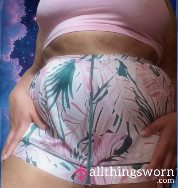 Silky Pink Goddess Pajama Shorts