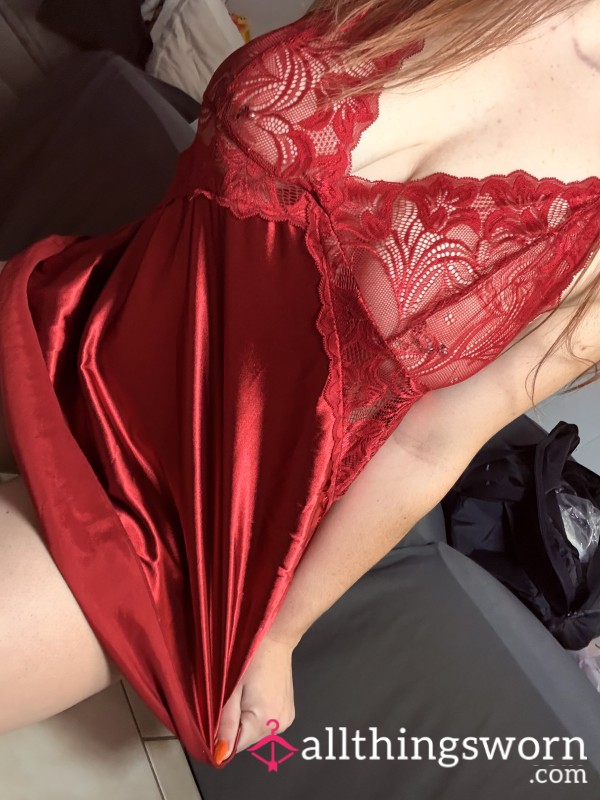 Silky Red Nighty
