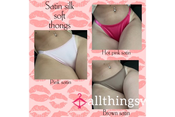 Silky Satin Thongs