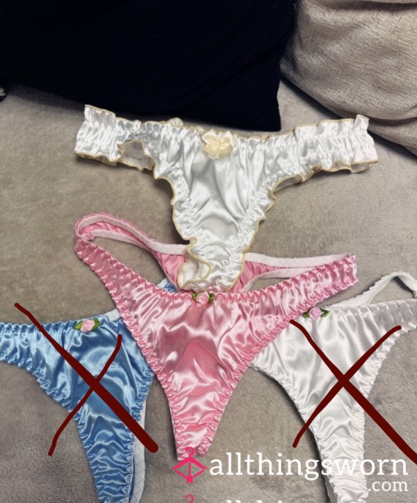 2 Days & 1 Night Worn - Silky Sinfully Worn Thongs 💖