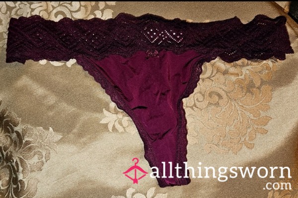 Silky Soft Burgundy Thong