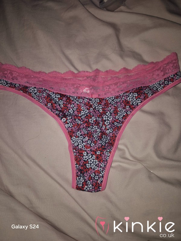 SOLD!! Silky Soft Clingy Thong With Lace Trim