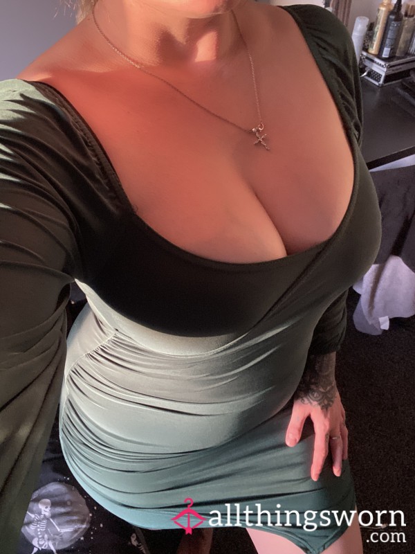 Silky Soft Green Mini Dress