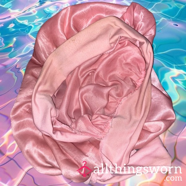 Silky Sweaty Pink Bonnet
