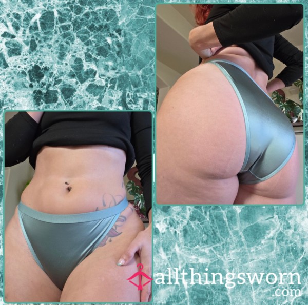 Silky Teal Panty Cotton Gusset