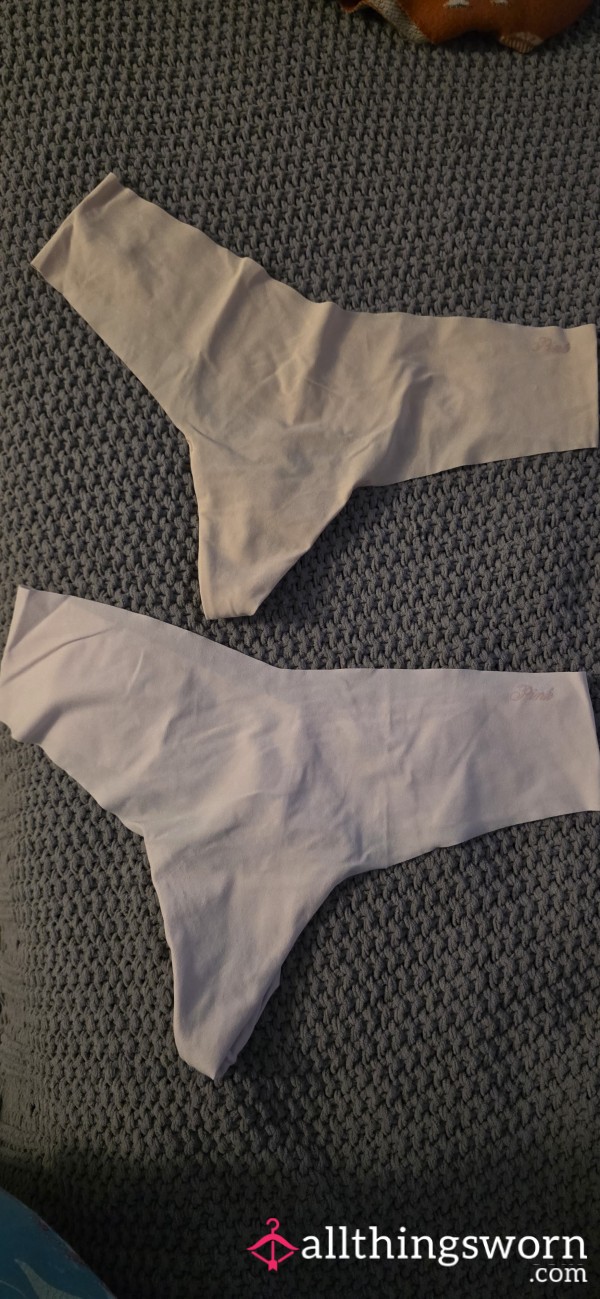 Silky Victoria Secret Thong Worn By Me,all Day, Through Work Till Tonight!