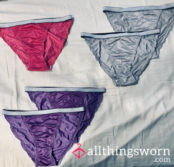 Silky/satin Panties (silver Band)