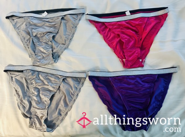 Silky/satin Panties (silver Band)