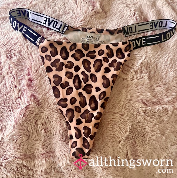 3-Day Leopard Gym Thong Xs