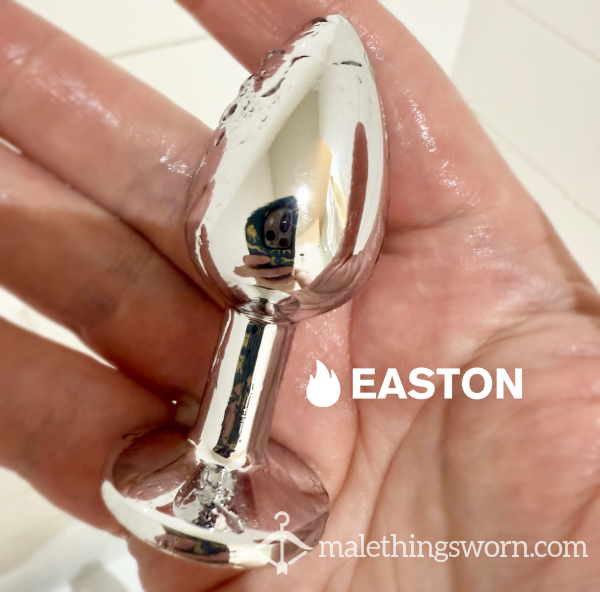 Silver Bu*t Plug Freshly Used In My Tight, Virgin A**hole + Photo Of It In Use. Hott 🔥🔥🔥🔥🔥