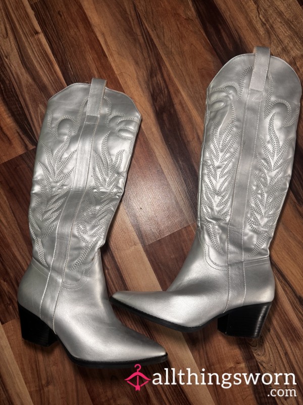 Silver Cowgirl Boots