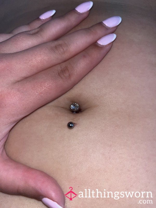 Silver Diamanté Belly Bar