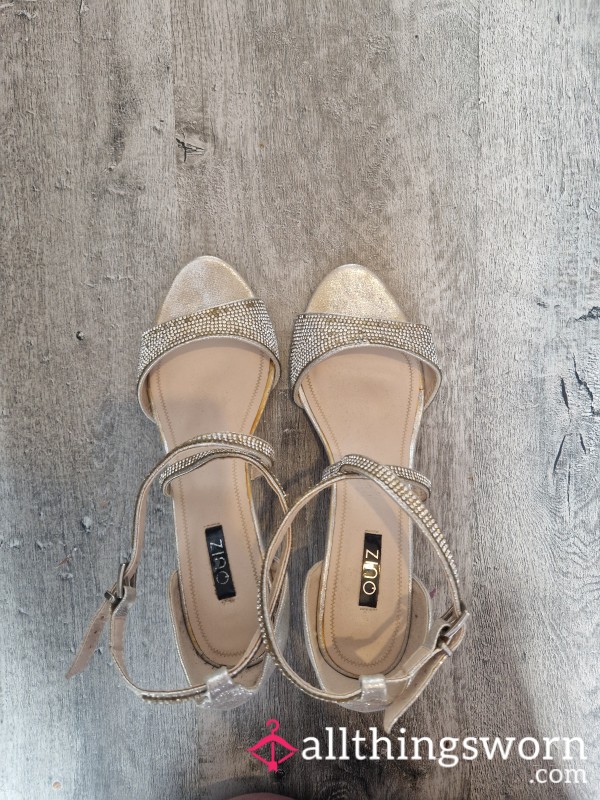 Silver Diamanté Heels