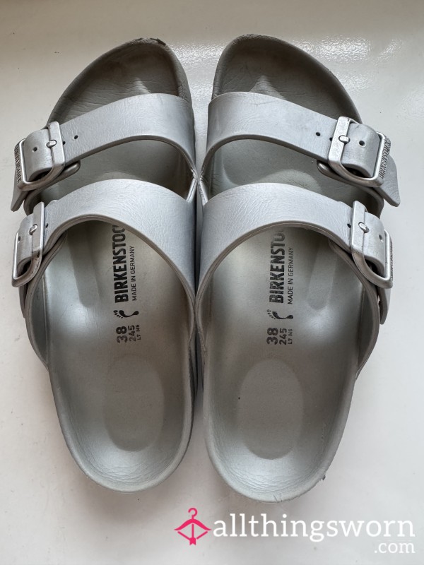 Silver Foam Birkenstock Sandals