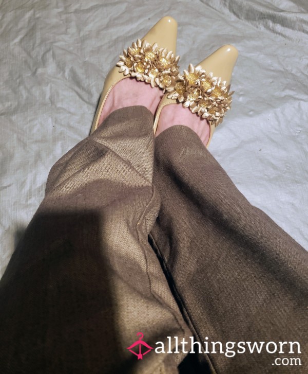 Silver Slipper Heels