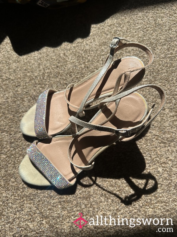Silver Sparkly Used Heels