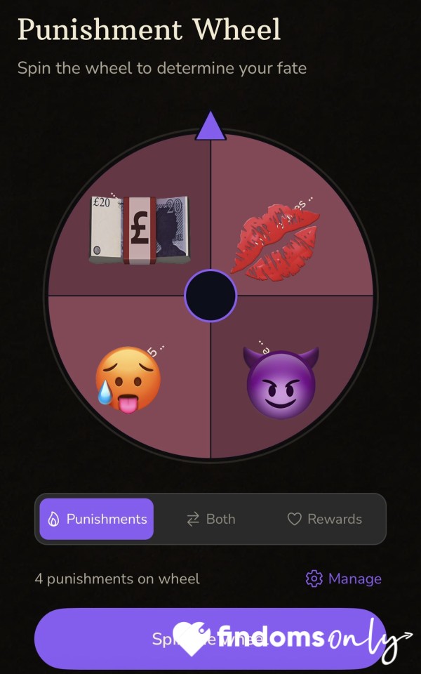 Simple 4 Punishment Spinning Wheel… Are You Brave Enough To Play With Me 😈