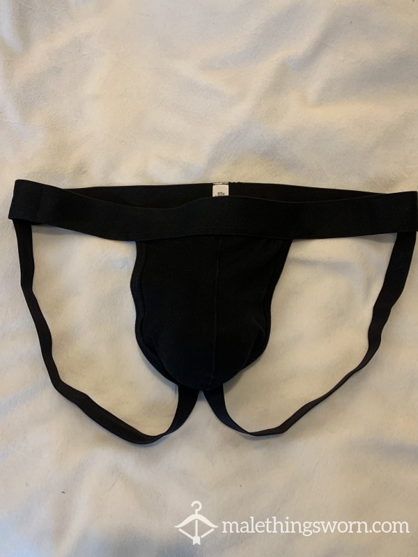 Simple Black Cotton Jock XL