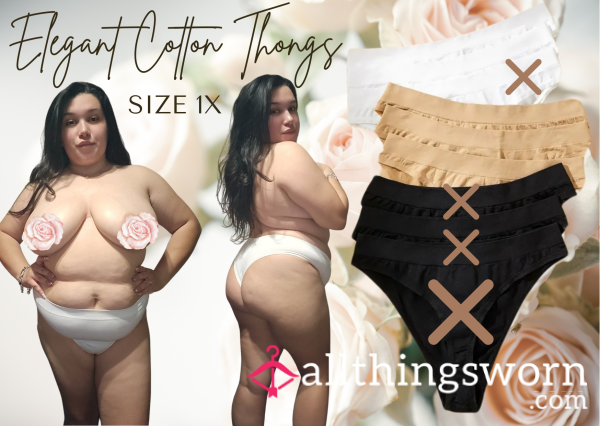 Simple Cotton Thongs 🎀