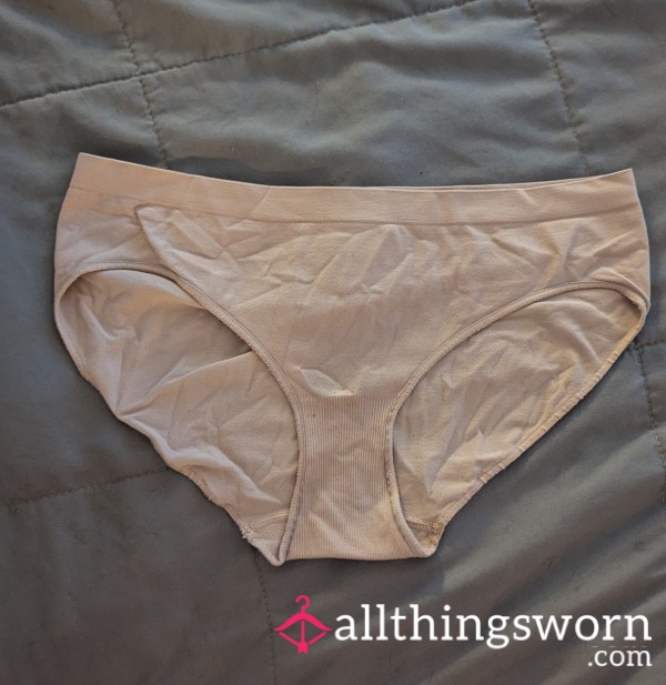 Simple Well Worn Nude Spandex Panties