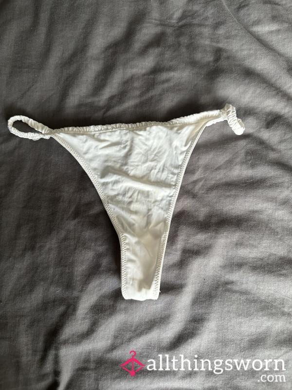 Simple White Thong