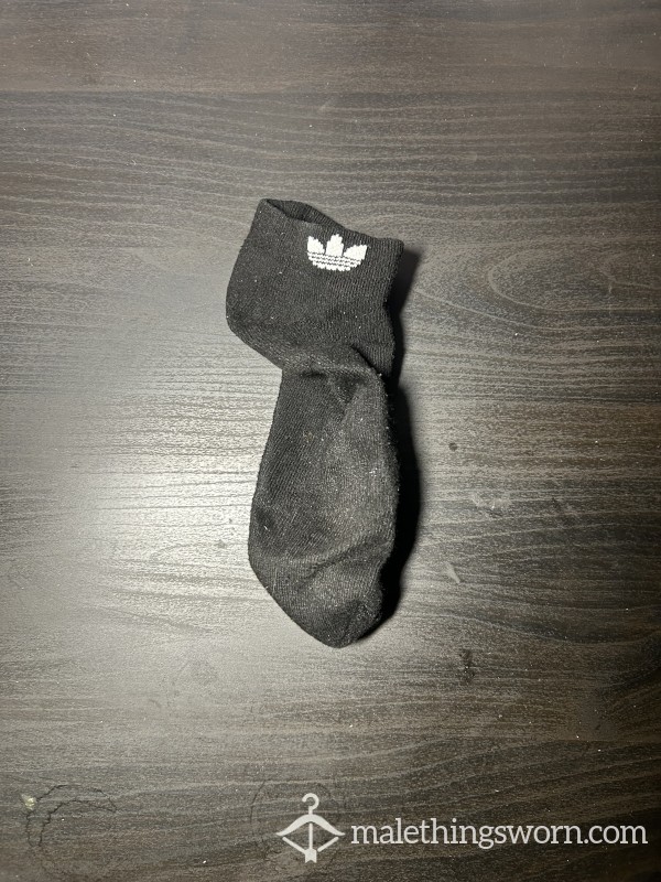 Single Black Adidas Sock