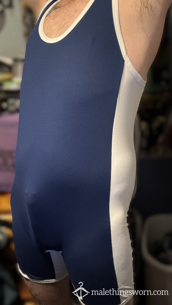 Singlet - Blue W/White Stripe - Size XL (58)