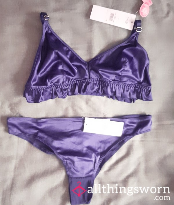 Sissy? Cross Dresser? Pansy? Brand New Satin & Sheer Lingerie Set Size 16