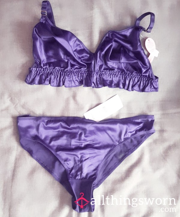 Sissy? Cross Dresser? Pansy? Brand New Satin & Sheer Lingerie Set Size 14