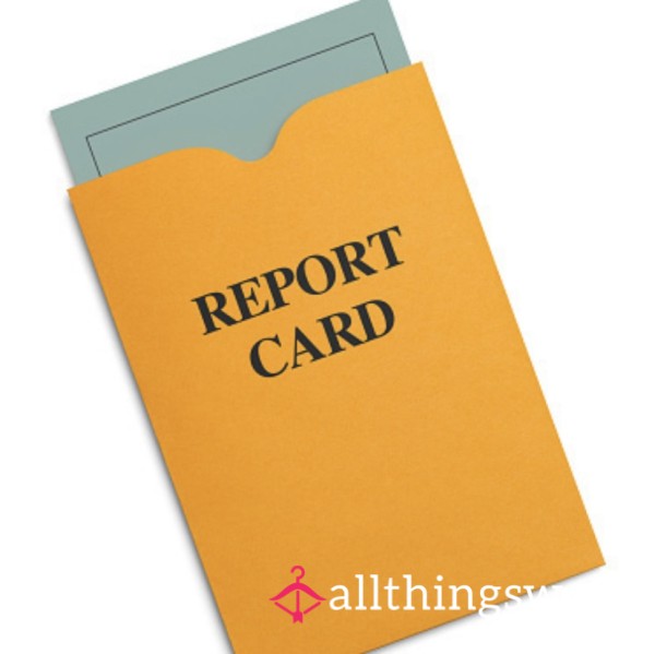 Sissy Report Card!