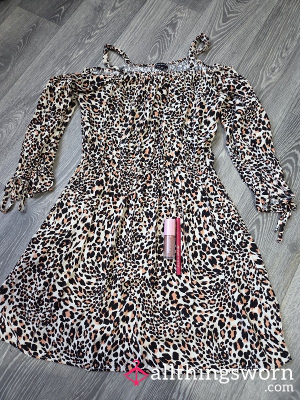 SISSY S**Y GIRLY DRESS SIZE S-XL + LIP LINER AND LIPGLOSS