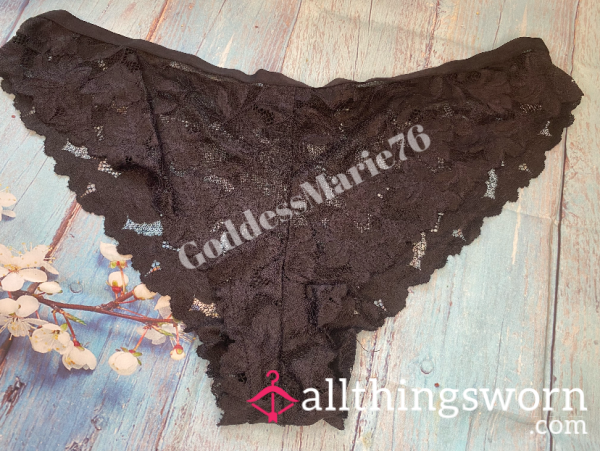 Sit On Your Face Black Lace Panties