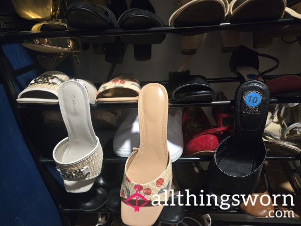 Size 10 Worn Kitten Heels