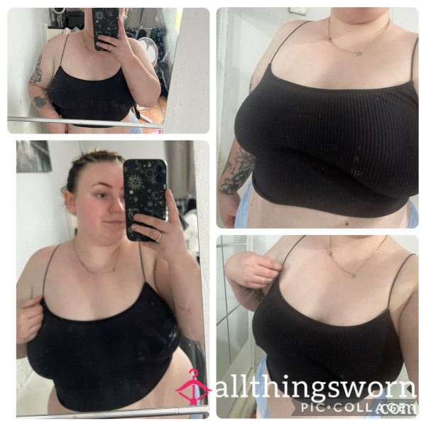 Size 14 Black Vest Bra. Extremely Sweaty