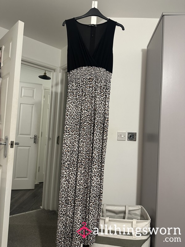 Size 14 Leopard Print Maxi Dress